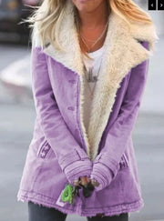 Faux Fur Fleece Coat - Warm Lamb Wool-Effect Winter Jacket