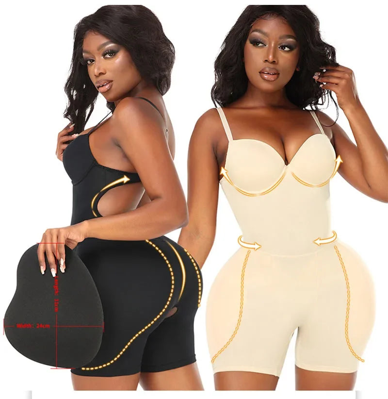 Padded Hip Enhancer Bodysuit Butt Lifter Shapewear