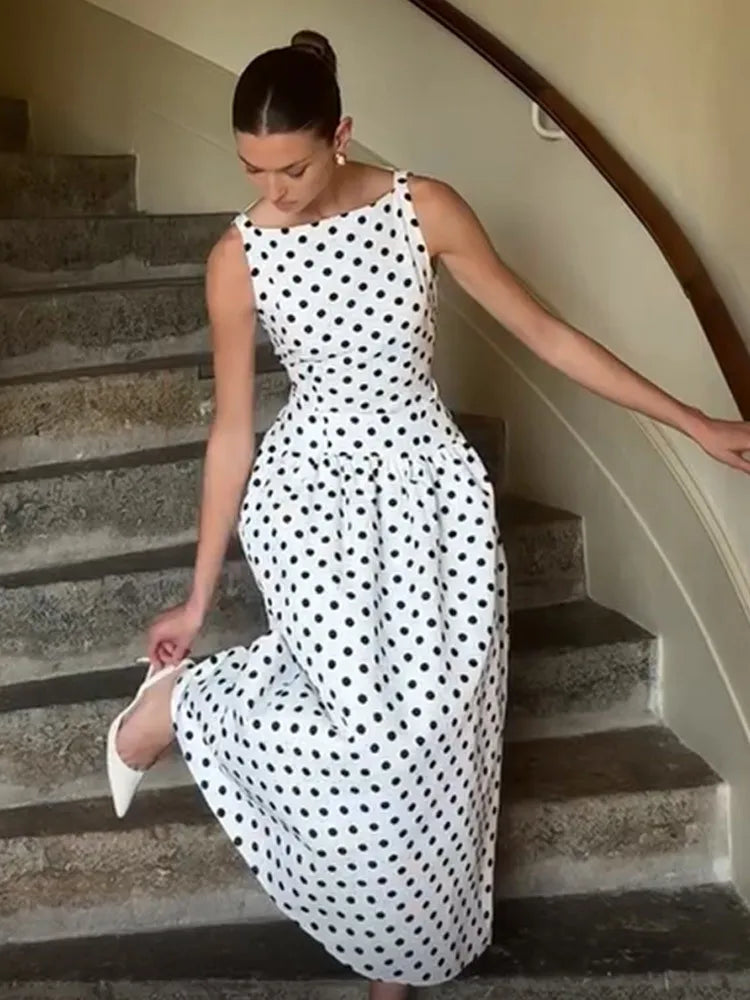 Women's High-Waist Sleeveless Maxi Dress | OWNLUXE