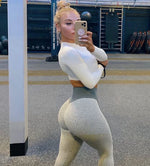 Load image into Gallery viewer, Seamless High Waist Grid Tights Yoga Pants – Breathable, PushUp Leggings for Women

