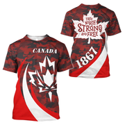Canada Flag Graphic T-Shirt – 3D Print Oversized Tee | OWNLUXE