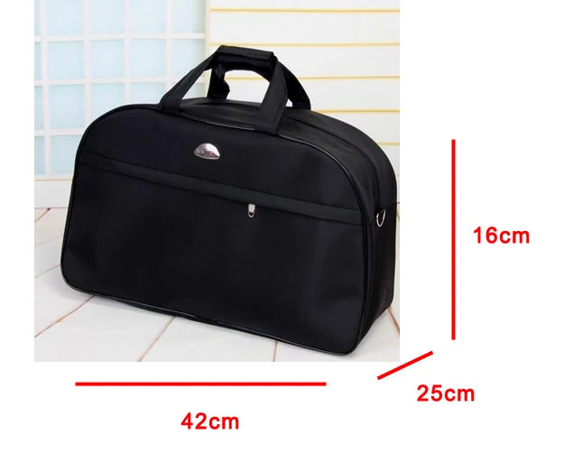 Women's PU Leather Travel Duffle Bag – Geometric Design Weekender