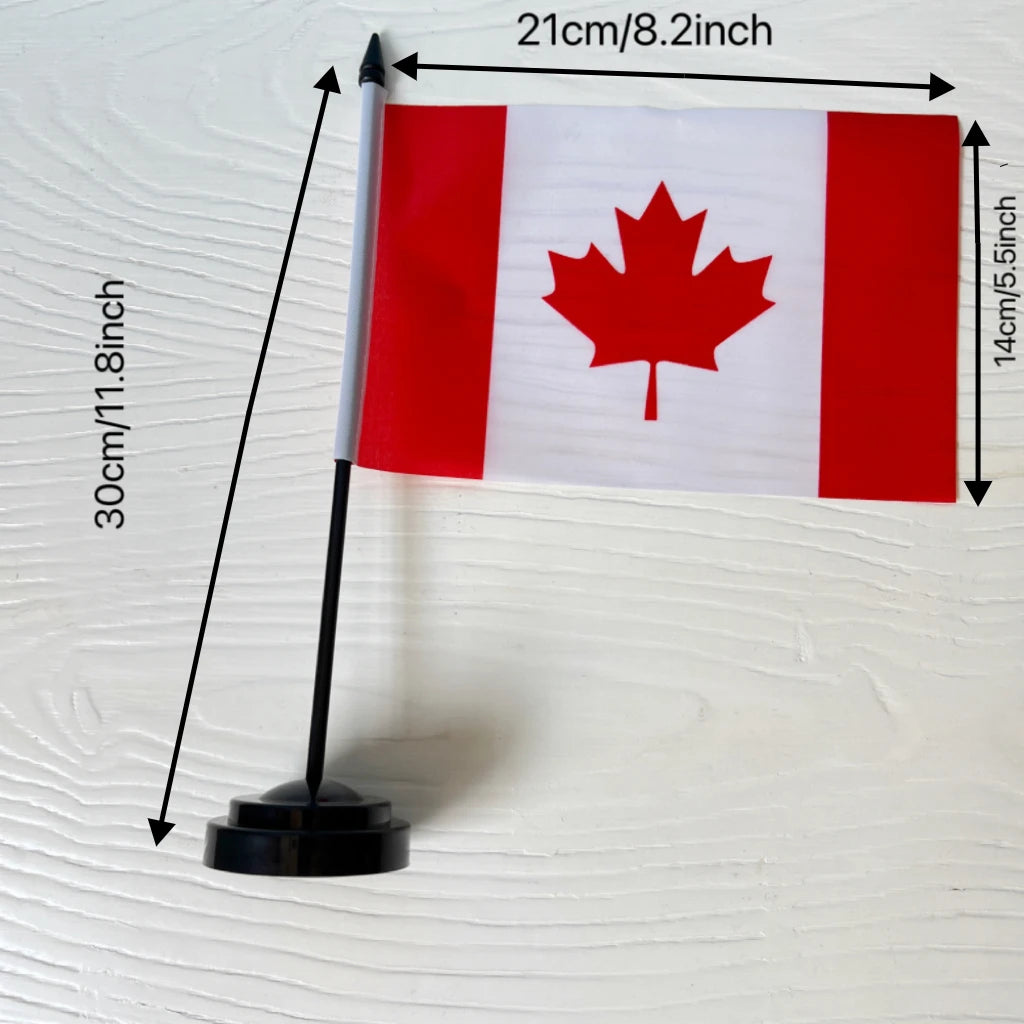 Canadian Desk Flag – Polyester Maple Leaf Office & Decor Banner | OWNLUXE
