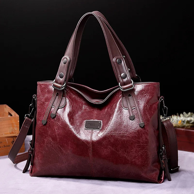 Vintage PU Leather Crossbody Bag – Compact Shoulder Bag with Adjustable Strap