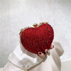 Luxury Diamond Inlay Heart Shape Crystal Clutch Purse | OWNLUXE