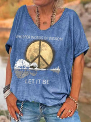 Hippie V-Neck Short-Sleeve Blouse | OWNLUXE