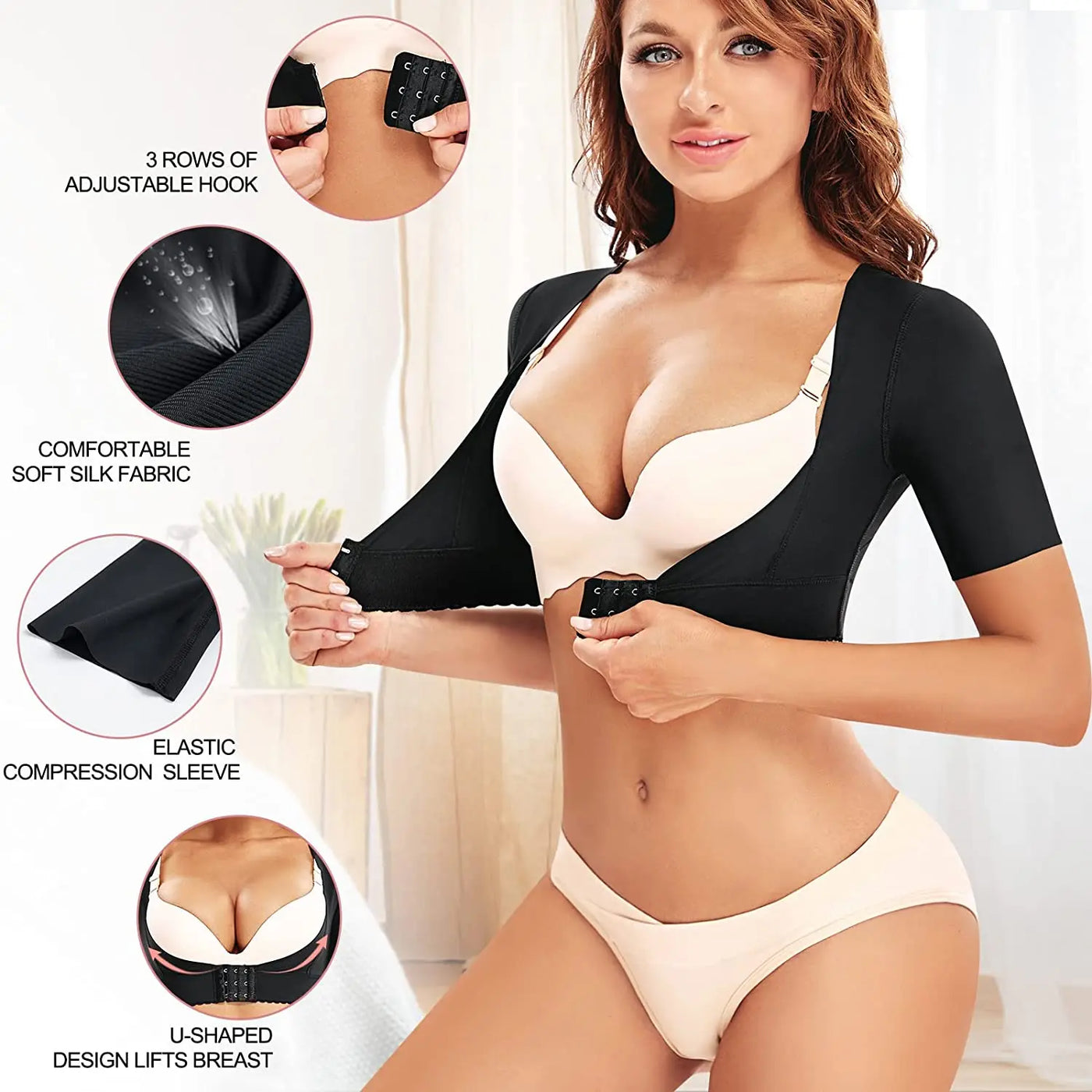Compression Slimming Vest – Upper Arm & Chest Shaper, Post-Surgical | OWNLUXE