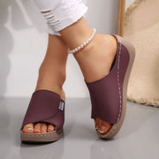 Women’s Wedge Slippers – Open-Toe Summer Sandals