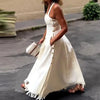 Slim Fit White Camisole Dress | OWNLUXE