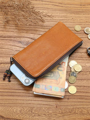 Spacious Vegetable-Tanned Leather Vintage Wallet | OWNLUXE