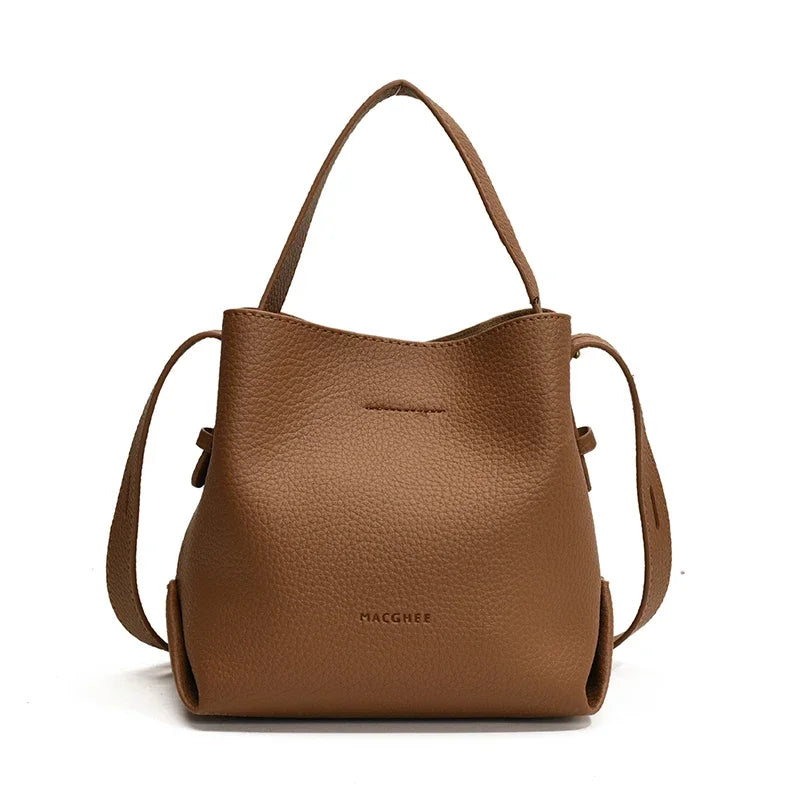 PU Leather Crossbody Bag (Brown) | OWNLUXE