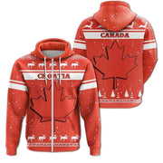 Canada Flag 3D Print Zip-Up Hoodie – Unisex Streetwear | OWNLUXE