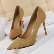 Women's Stiletto High-Heel Pumps (Orange) | OWNLUXE