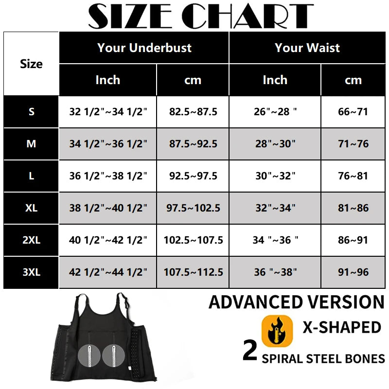 Women Waist Trainer Vest with Zipper & Sauna Effect
