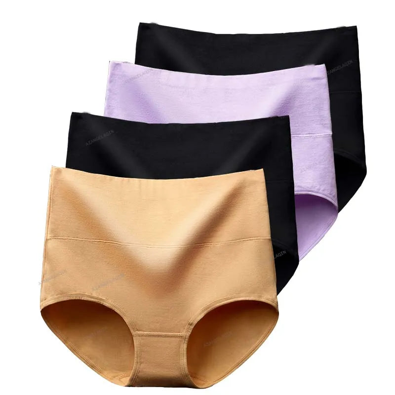 Women's High-Waist Tummy Control Briefs 4-Pack | Plus Size L–5XL | OWNLUXE