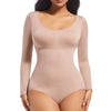Tummy-Control Seamless Long-Sleeve Thong Waist Trainer | OWNLUXE