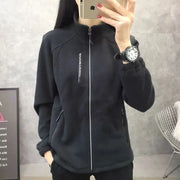 Women's Leopard Print Fleece Jacket – Warm Zipper Coat