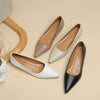 Women's Pointed Toe Leather Heels | OWNLUXE