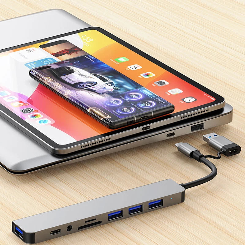 FlexPort 8 – Ultimate USB-C Hub & Media Docking Station