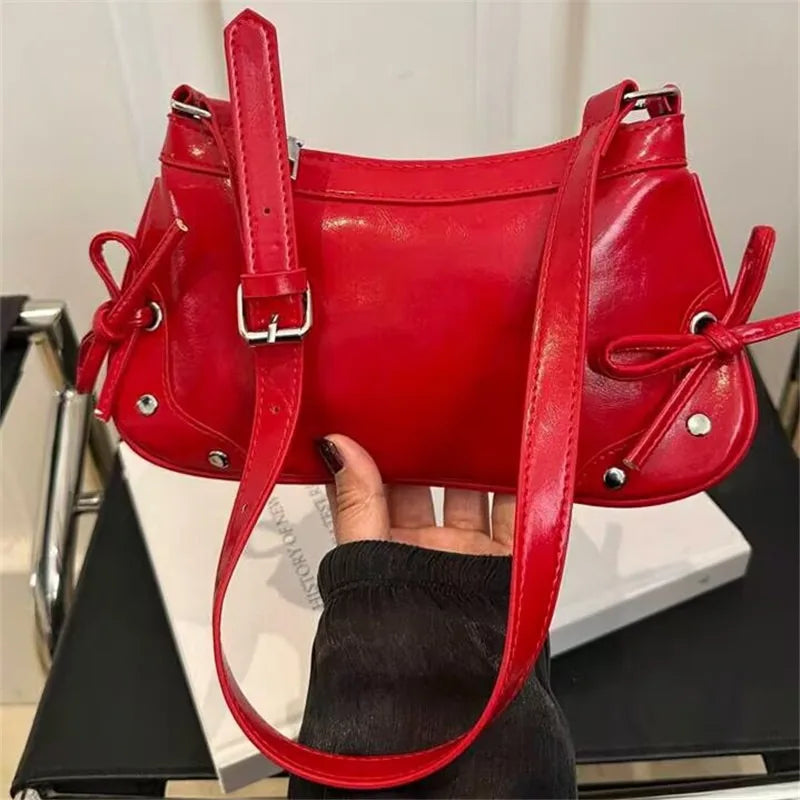 Soft PU Leather Baguette Shoulder Bag - Lightweight Underarm Handbag | OWNLUXE
