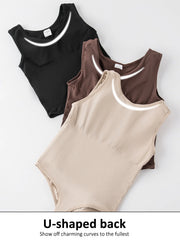 Seamless Cupless Shapewear Bodysuit Thong, Firm Control
