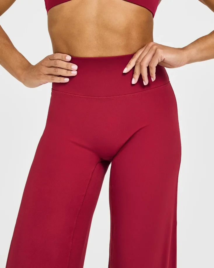 Mid-Waist Yoga Pants – Straight Leg Active