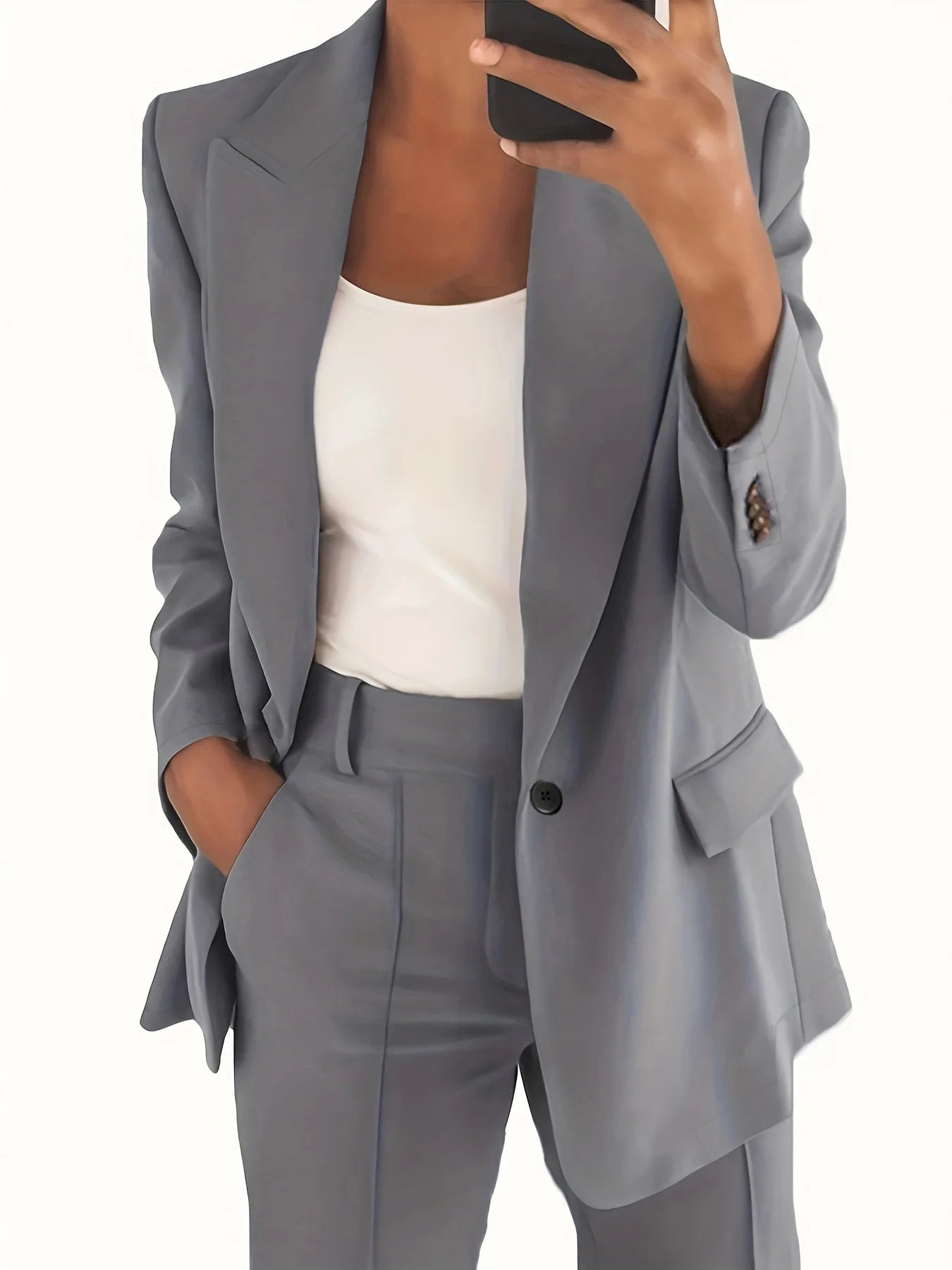 ✨ Women's 2-Piece Office Set – Chic Blazer & Trousers | Ensemble 2 pièces femme – Blazer chic et pantalon