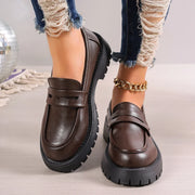 Women's Platform Leather Plus-Size Loafers – Shop at OWNLUXE