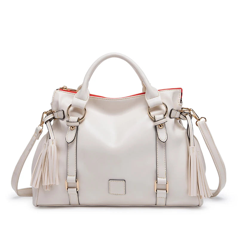 Classic Fringed Bucket Handbag - Soft Vegan Leather | OWNLUXE