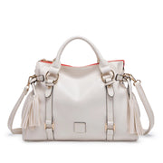 Classic Fringed Bucket Handbag - Soft Vegan Leather | OWNLUXE