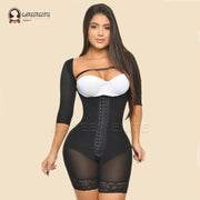 Seamless Shapewear Bodysuit with Sleeves & Support