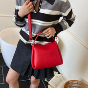 Leftside Small PU Leather Bucket Bag Shoulder Bags Short | OWNLUXE