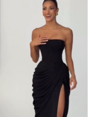 Women's Sleeveless Halter Maxi Dress | OWNLUXE