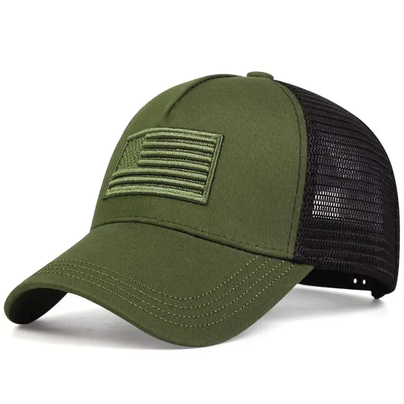 USA Flag Mesh Trucker Cap — Breathable Adjustable Hat | OWNLUXE