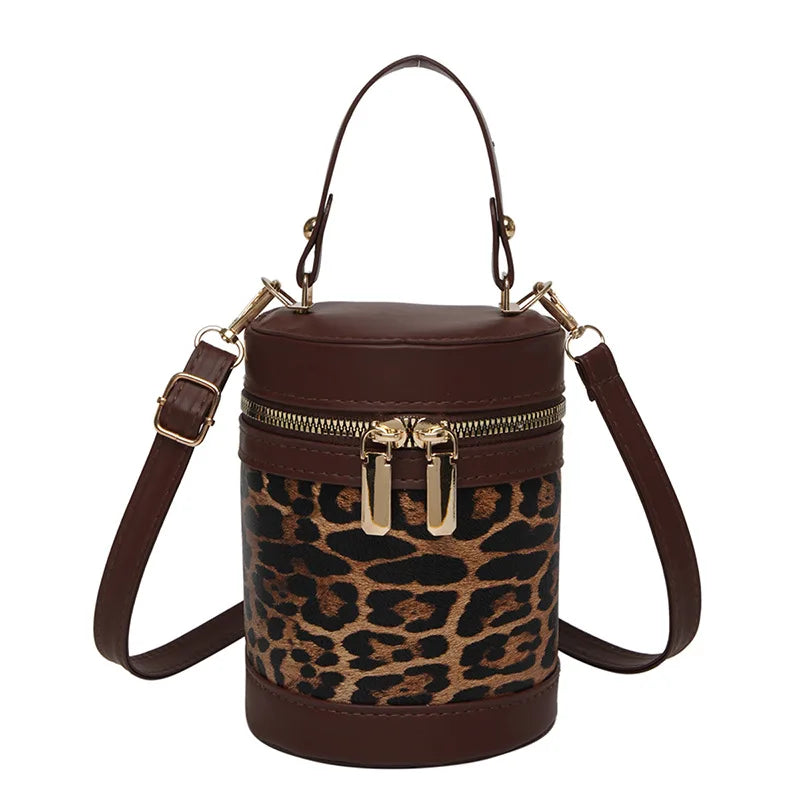 PU Leather Leopard Print Bucket Bag | OWNLUXE