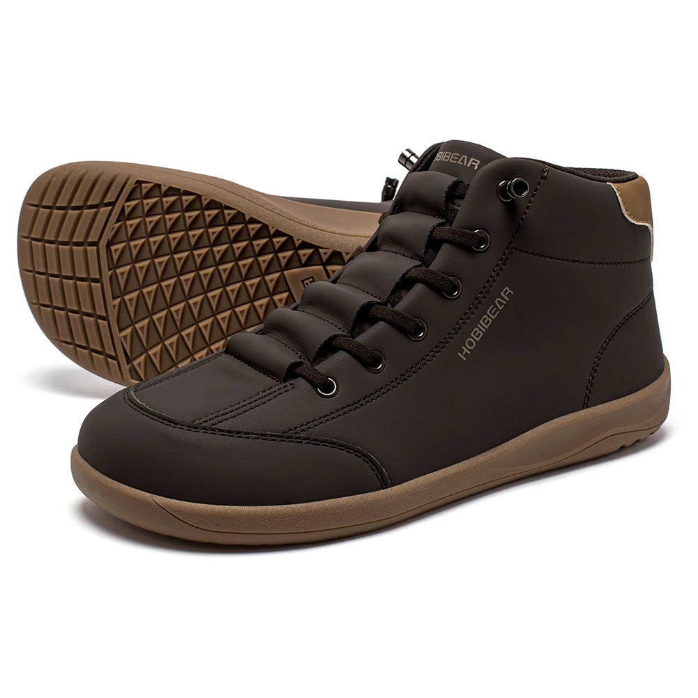 Mid-Top Barefoot Ankle Boots – Wide Toe Minimalist Sneakers