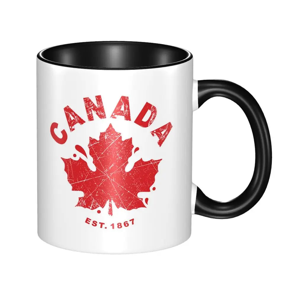 Canada Canadian Maple Leaf Roundel Mug Funny Ceramic Coffee Cups Tea Mugs Milk Cup Drinkware Gift for Friends