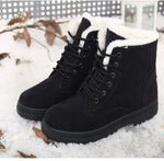 Load image into Gallery viewer, Women’s Warm Fur Ankle Snow Boots with Low Heels
