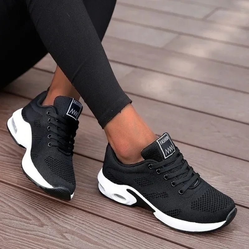 Breathable Patchwork Lace-Up Sneakers for Everyday Wear