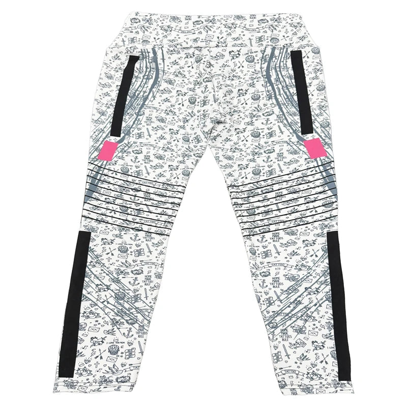 Women's Mid-Waist Printed Leggings – Sporty, Stretchy & All-Season Wear