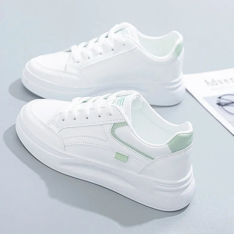 Women's Waterproof PU Slip-On Shoes with Medium Heel