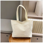 Load image into Gallery viewer, Corduroy Shoulder Bag – Urban Simplicity | Sac d’Épaule en Velours Côtelé – Simplicité Urbaine
