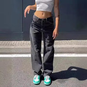 Vintage Wide Leg Pants Jeans Ankle Length Pants Women | OWNLUXE