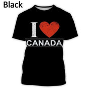 3d Print I Love Canada Graphic Tshirt For Men Casual T-Shirt | OWNLUXE