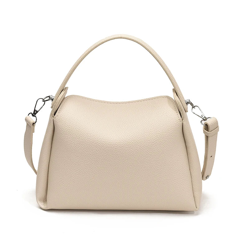 Leftside Small PU Leather Bucket Bag Shoulder Bags Short | OWNLUXE