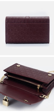 CH Chain Bag - 2025 Monogram Print Shoulder Bag with Lock