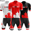 Canada Men Triathlon Short Sleeve Cycling Jersey Sets Pants | OWNLUXE