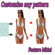 High-Waist Push-Up Printed Backless One-Piece Swimsuit | OWNLUXE