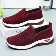Women’s Slip-On Canvas Sneakers with Cushioned Flat Sole