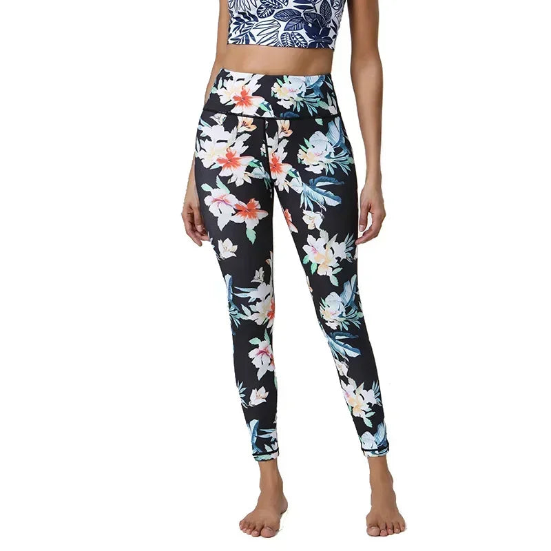 Women’s High-Waist Floral Printed Yoga Leggings